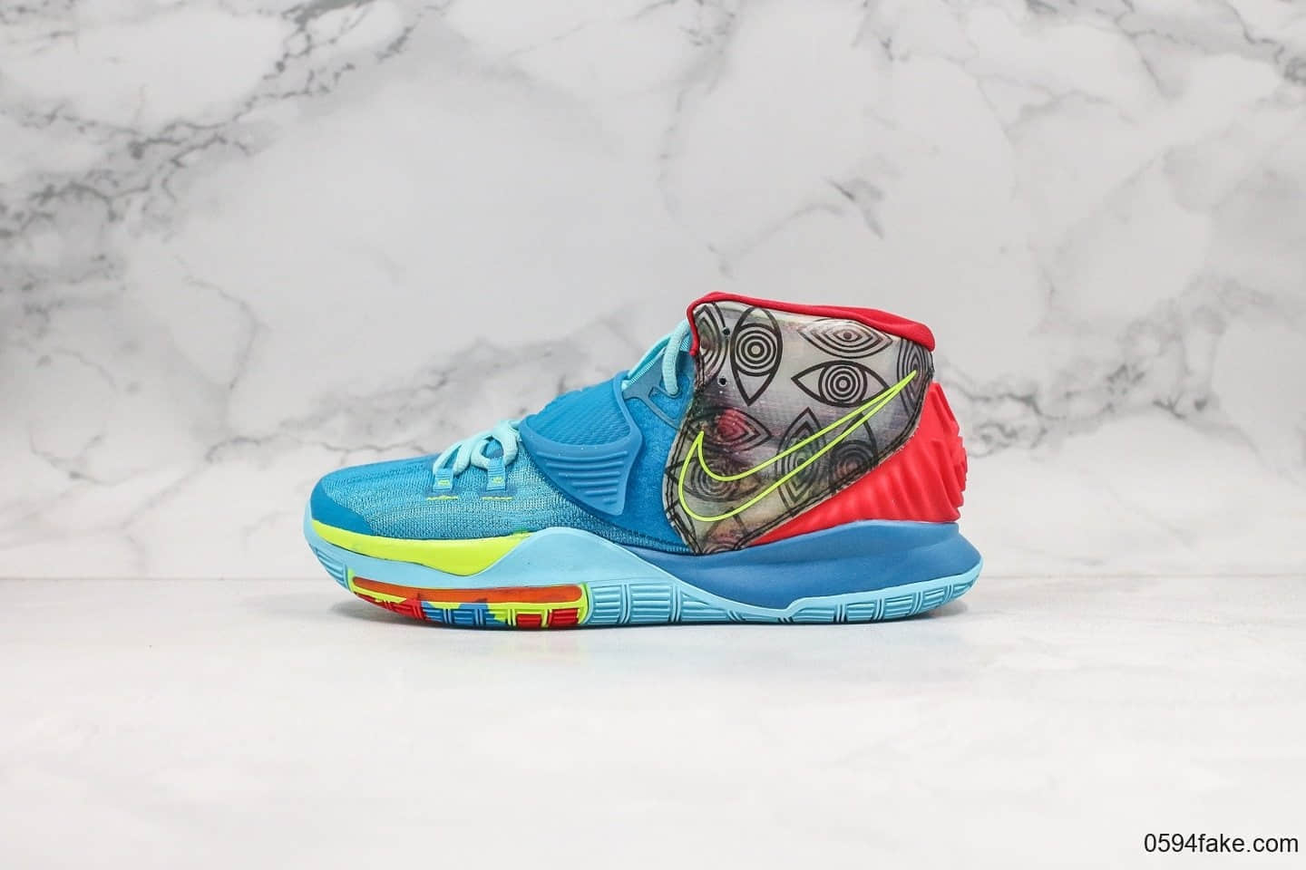 耐克Nike Kyrie 6 Pre-Heat NYC纯原版本欧文6蓝色纽约限定配色内置气垫支持高强度实战篮球鞋 (ID:24029) - 图片1