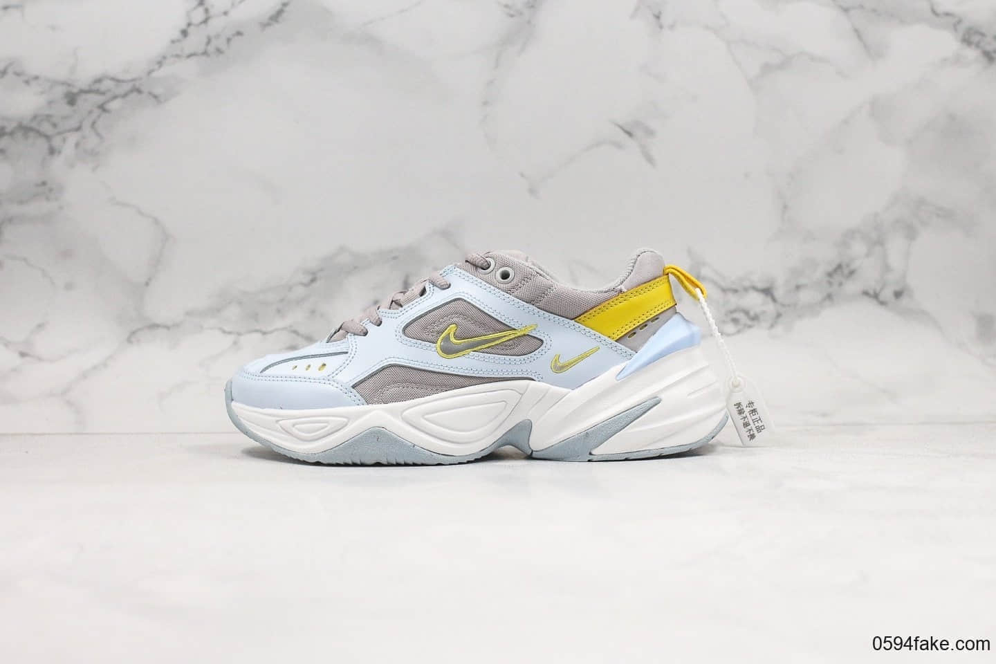 耐克Nike M2K Tekno纯原版本复古潮流老爹鞋兰灰黄原档案数据开发原盒原标区别市面错误版本 货号:AO3108-403