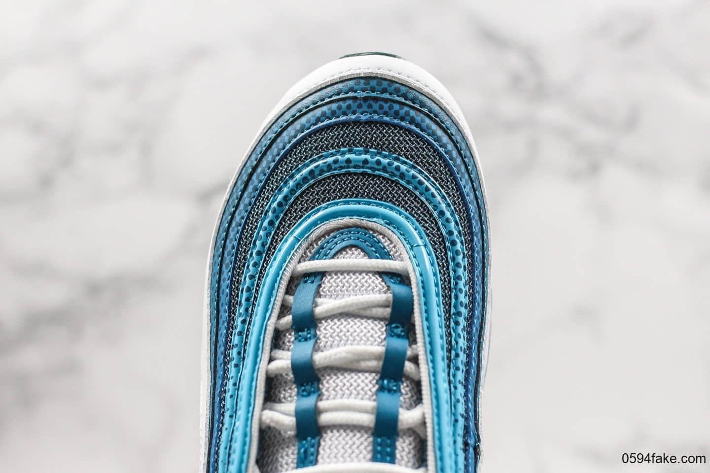 耐克Nike Air Max 97 SE PULL TAB纯原版本英国限定发售款max97白蓝串标原厂小潘气垫原盒原标 货号:AQ4126-400