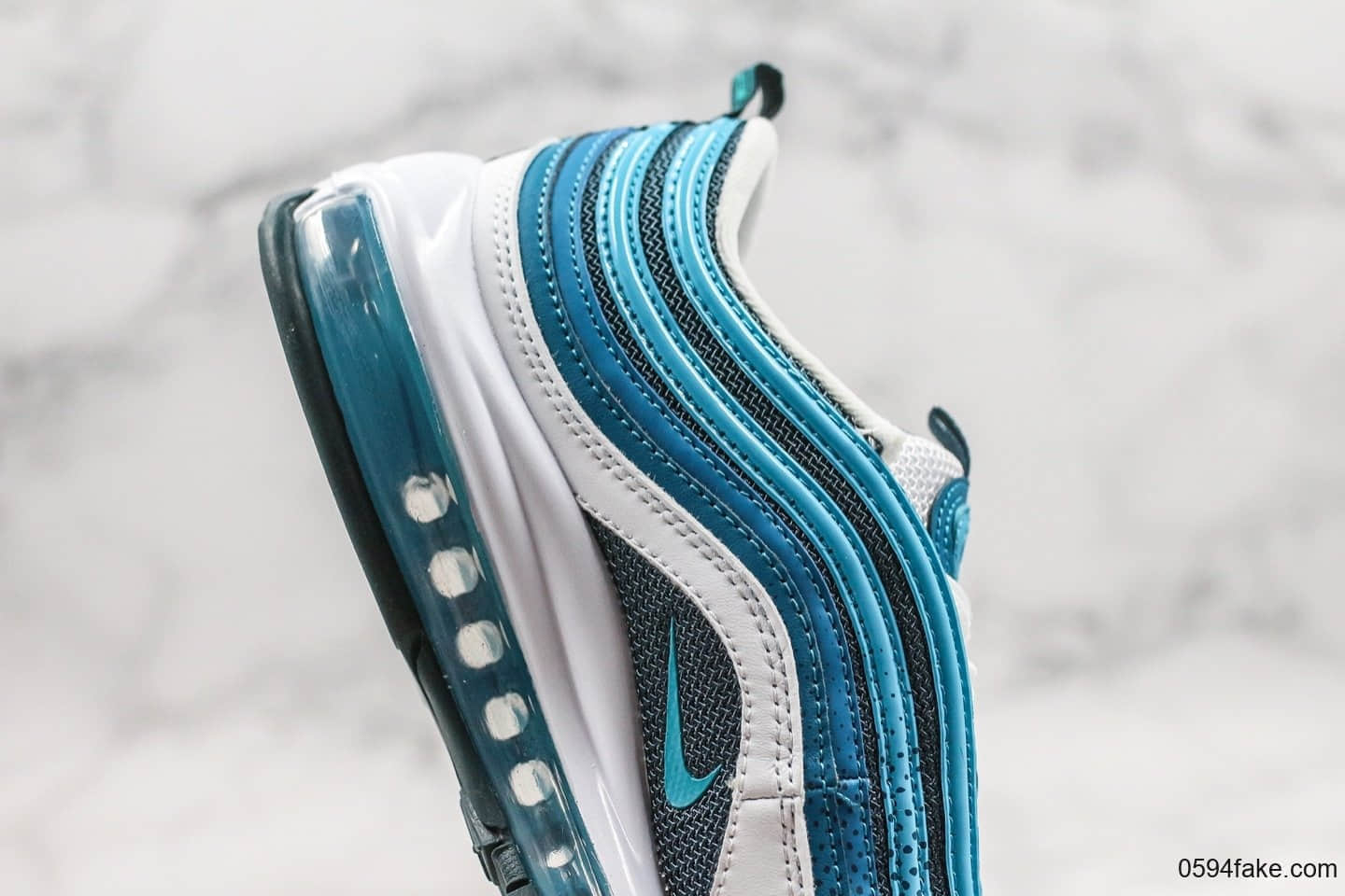 耐克Nike Air Max 97 SE PULL TAB纯原版本英国限定发售款max97白蓝串标原厂小潘气垫原盒原标 货号:AQ4126-400