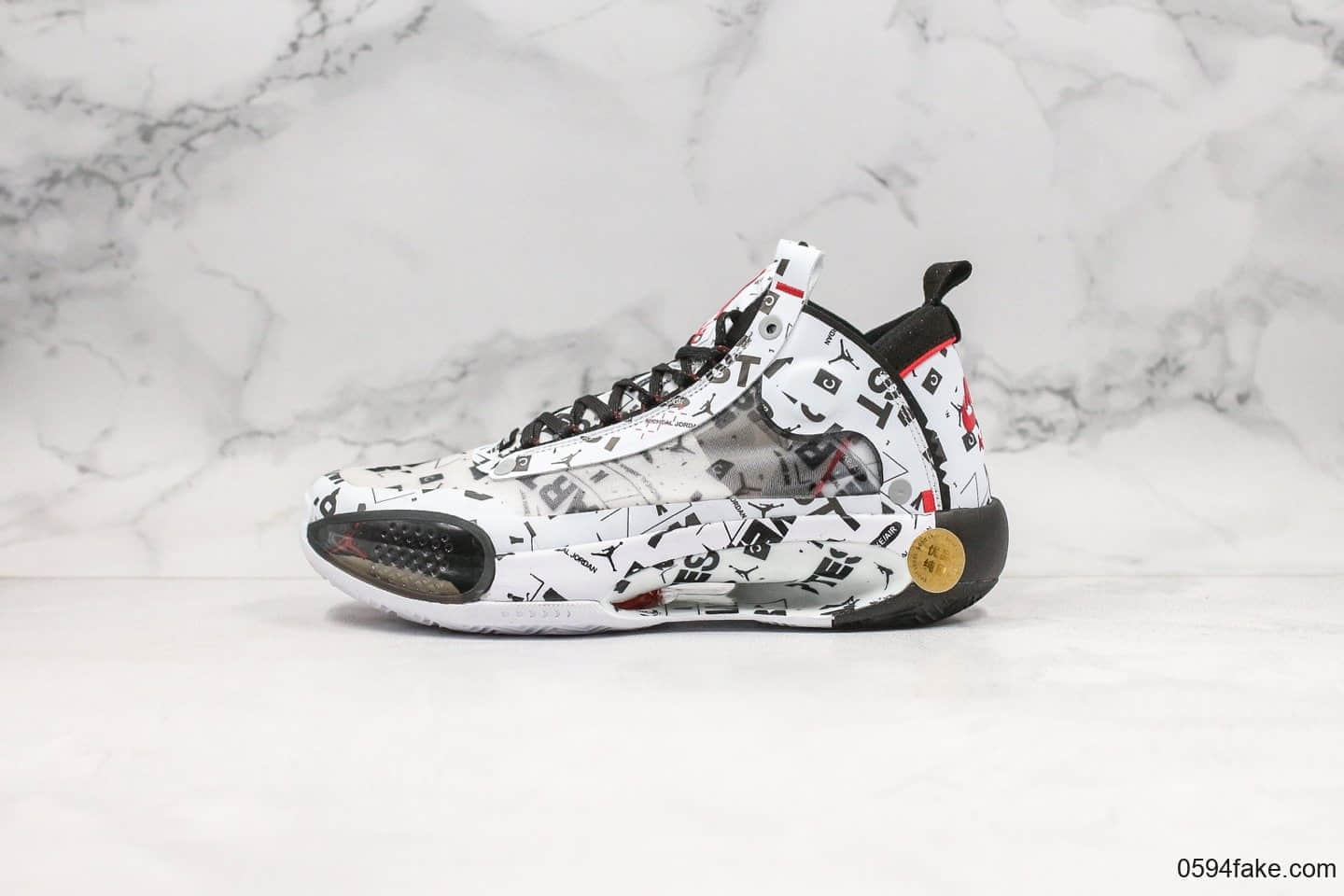 乔丹Air Jordan 34 Eclipse纯原版本泼墨配色AJ34内置气垫支持高强度实战 (ID:25031) - 图片1