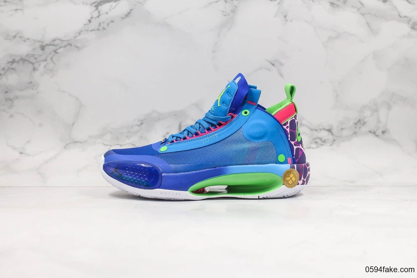 乔丹Air Jordan 34 Eclipse纯原版本日食配色AJ34蓝色内置气垫支持实战原盒原标 (ID:25098) - 图片1