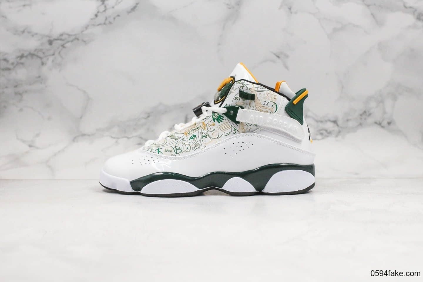 乔丹Air Jordan 6 rings纯原版本稀有复古配色98年公牛队于西雅图击败西雅图超音速队配色AJ6原盒原标原档案数据开发 (ID:25308) - 图片1