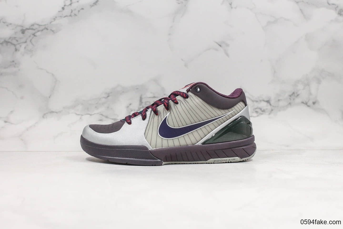 耐克Nike Zoom Kobe IV纯原版本科比4代元年复刻灰紫色正确细节原鞋开模一比一打造支持实战篮球鞋 货号:344335-051