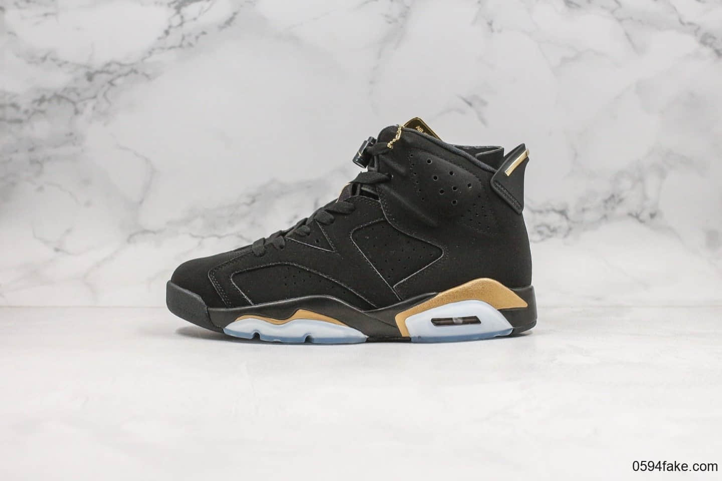 乔丹Air Jordan 6 Retro SE纯原版本黑金AJ6内置Sole气垫正确皮革材质原装脚踝内外侧高频模型 (ID:25618) - 图片1