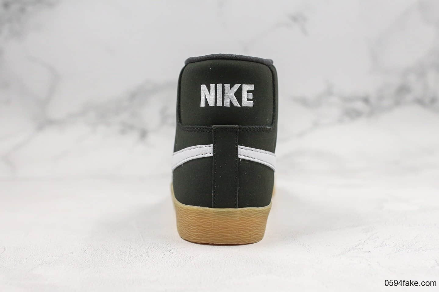 耐克Nike Blazer Mid公司级版本高帮开拓者板鞋黑生胶色青岛QT纯原鞋面原楦头纸板打造原鞋开模一比一制作 货号:CD2569-018