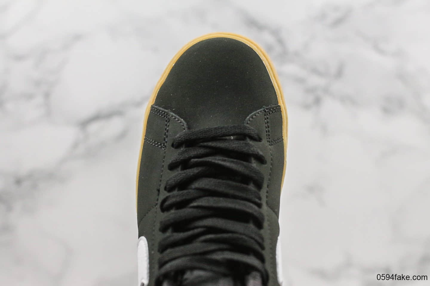 耐克Nike Blazer Mid公司级版本高帮开拓者板鞋黑生胶色青岛QT纯原鞋面原楦头纸板打造原鞋开模一比一制作 货号:CD2569-018