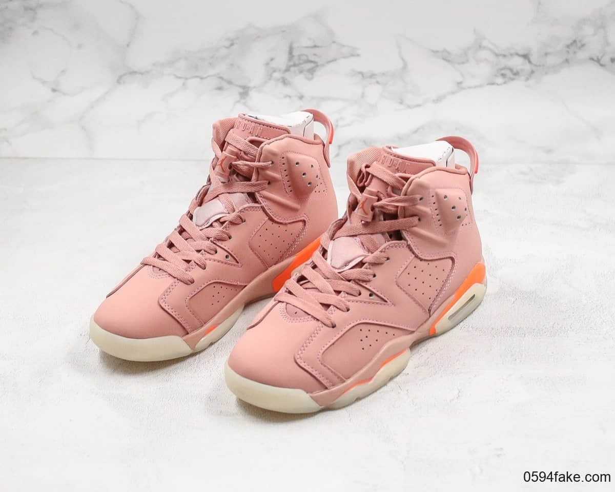 乔丹Air Jordan 6 x Aleali May纯原版本联名款脏粉AJ6女神粉NRG限量配色原盒原标原档案数据开发 货号:CI0550-600