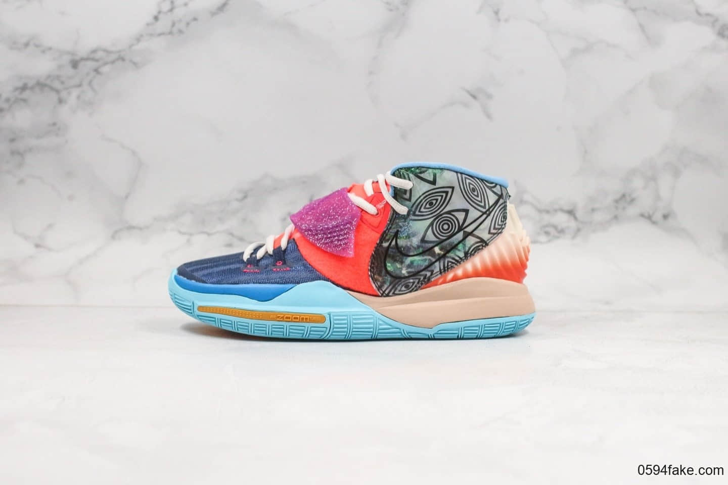 耐克Nike KYRIE 6 Pre-Heat Heal The World纯原版本欧文6代治愈世界内置气垫原盒原标原档案数据开发 货号:CQ7634-403