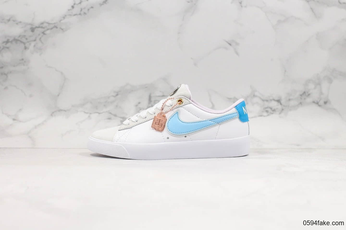 耐克Nike SB OG QS HH Blazer Low公司级版本低帮开拓者限定白蓝配色进口客供皮料内置Zoom气垫 货号:CJ7049-616