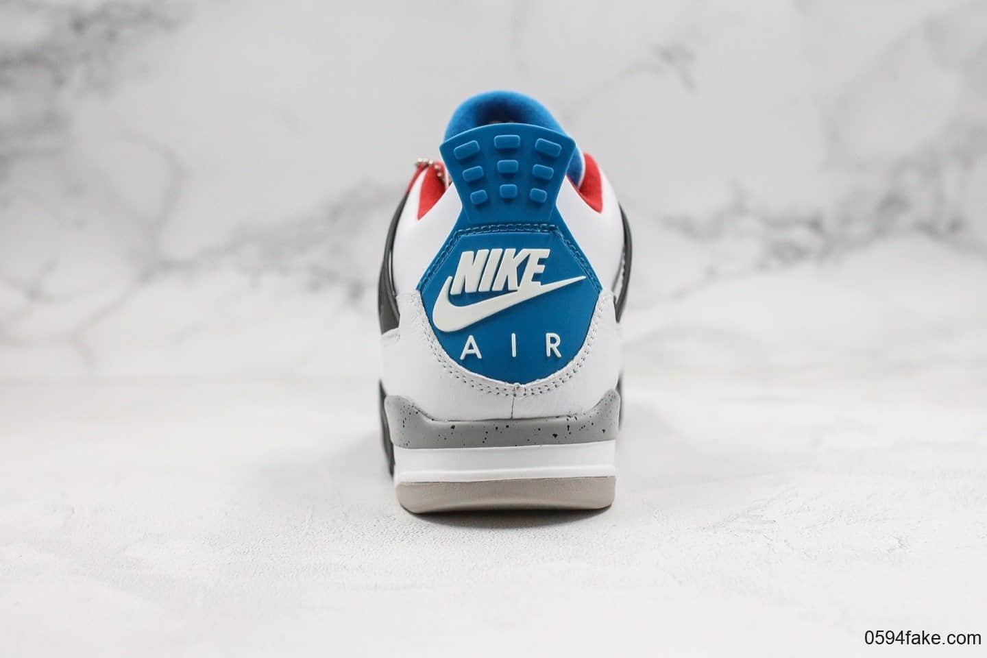 乔丹Air Jordan 4 What The纯原版本AJ4红蓝鸳鸯配色30周年白红蓝水泥原档案数据开发原厂可视气垫 货号:CI1184-146