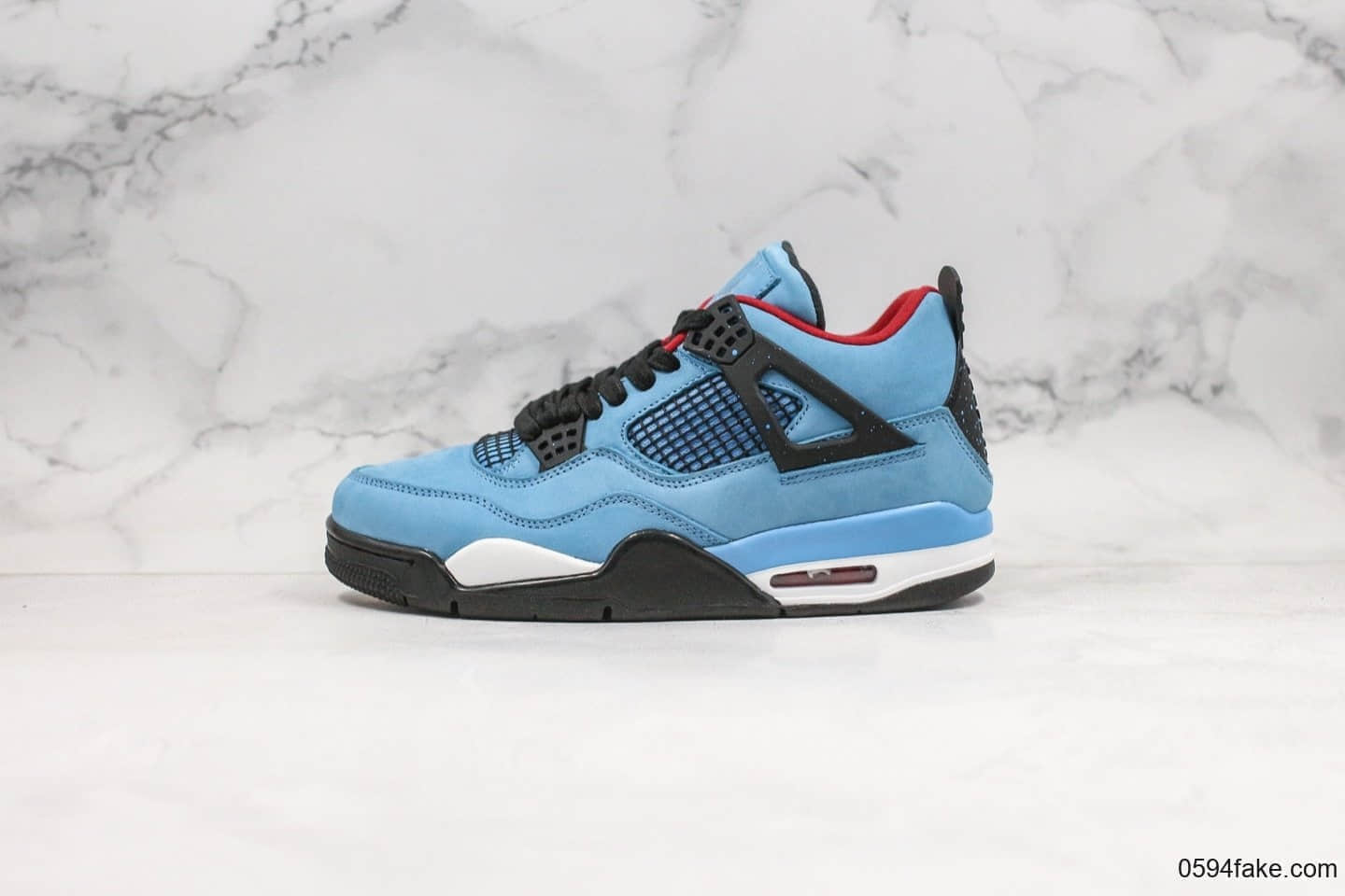 乔丹Air Jordan 4 x Travis Scott纯原版本联名款AJ4蓝色内置可视气垫原档案数据开发区别市面通货版本 (ID:26031) - 图片1