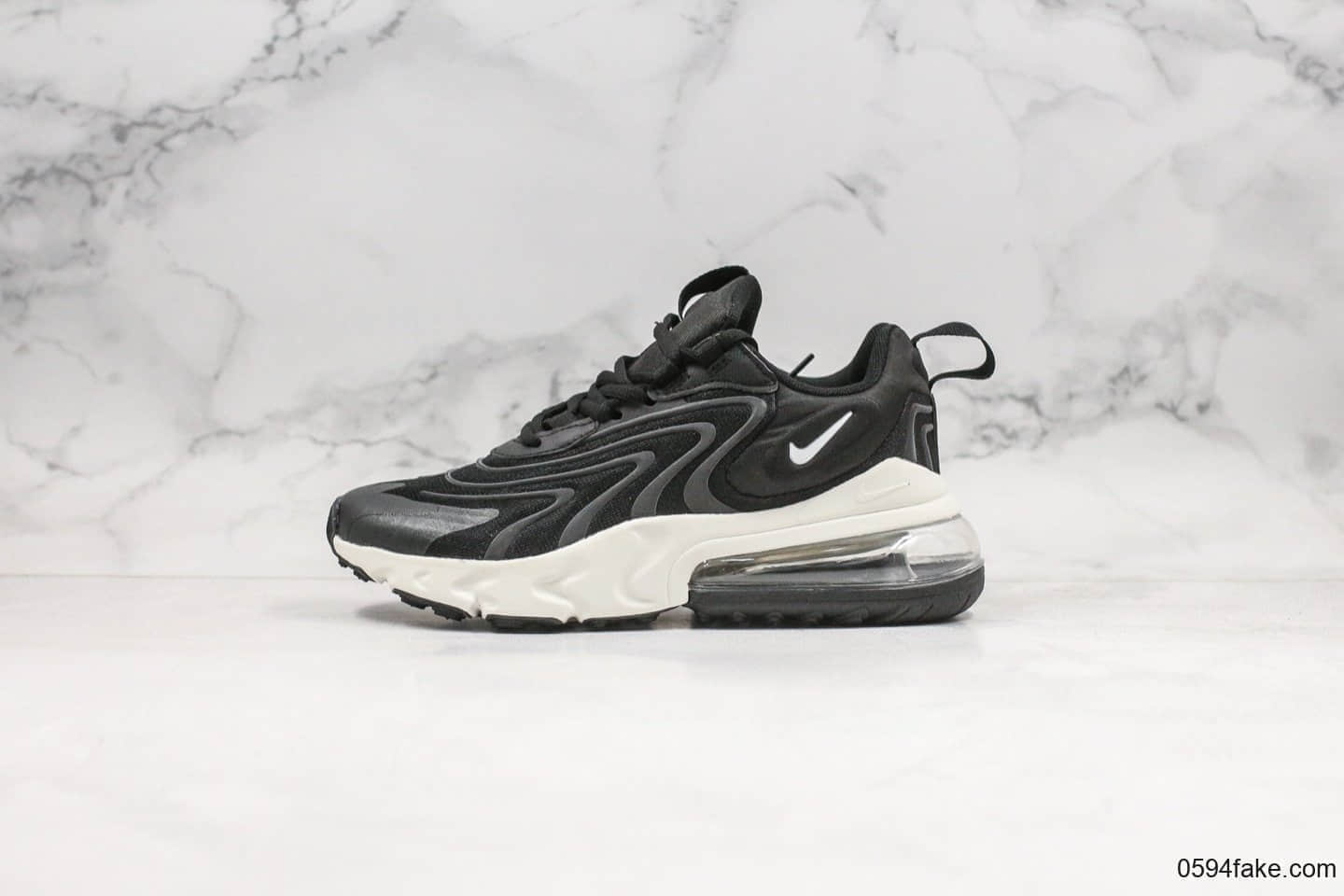 耐克Nike Air Max 270 SE纯原版本混合科技半掌气垫max270气垫鞋黑白配色内置可视半掌气垫原楦头纸板打造 (ID:26123) - 图片1
