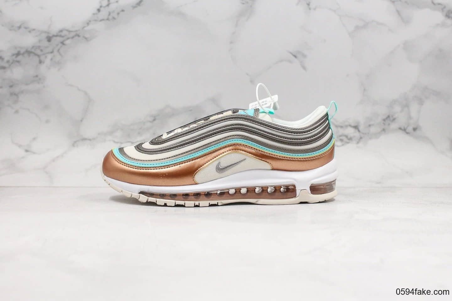 耐克NIike Air Max 97 SE纯原版本气垫Max97香槟金蓝配色内置可视全掌可视气垫原厂真实气垫加持 (ID:26355) - 图片1