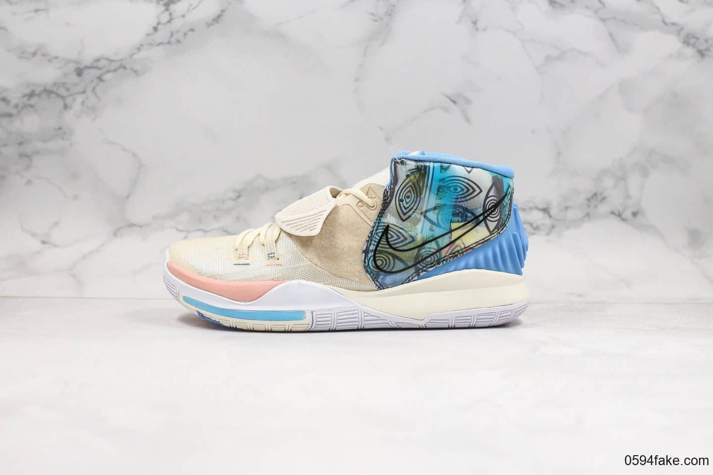 耐克Nike Kylie 6 Pre-Heat LA纯原版本欧文6洛杉矶城市限定配色内置气垫原盒原标支持高强度实战 货号:CN9839-101