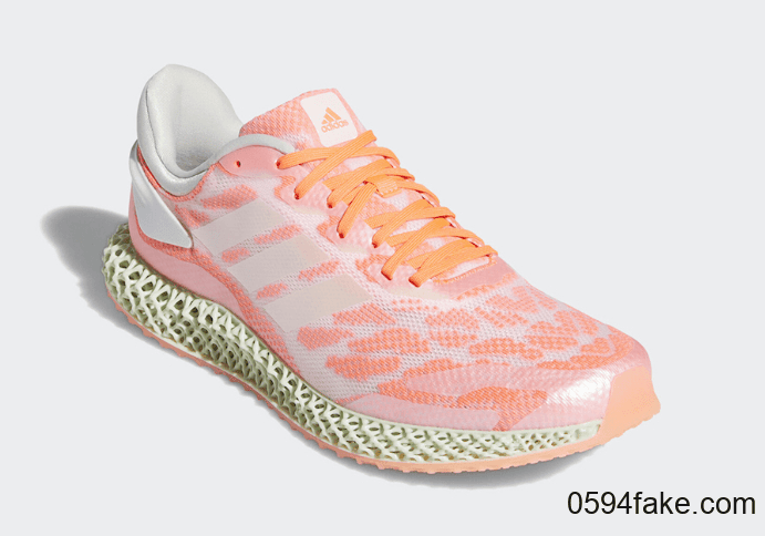 adidas最新4D跑鞋来袭!首发“三文鱼”配色曝光! 货号:FW6838
