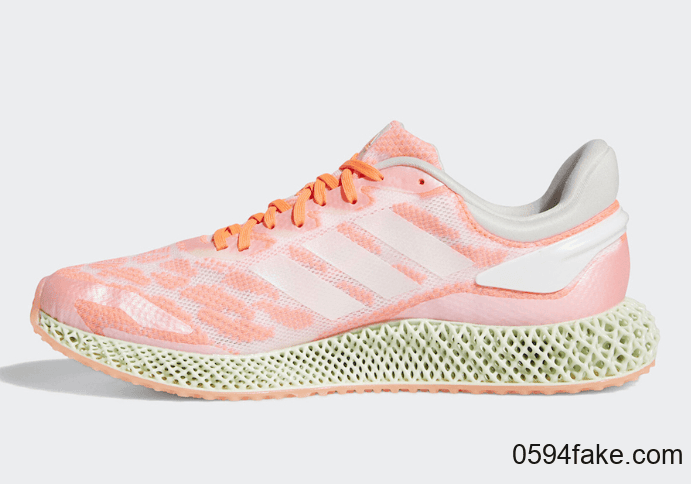 adidas最新4D跑鞋来袭!首发“三文鱼”配色曝光! 货号:FW6838