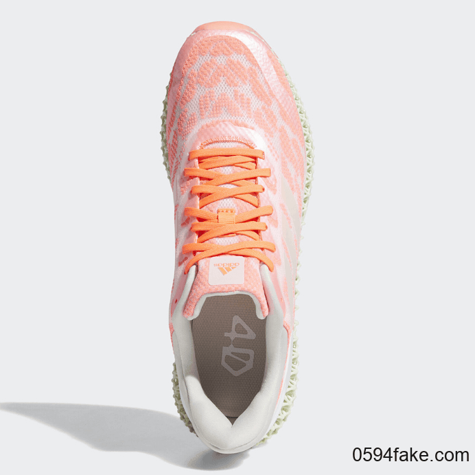 adidas最新4D跑鞋来袭!首发“三文鱼”配色曝光! 货号:FW6838