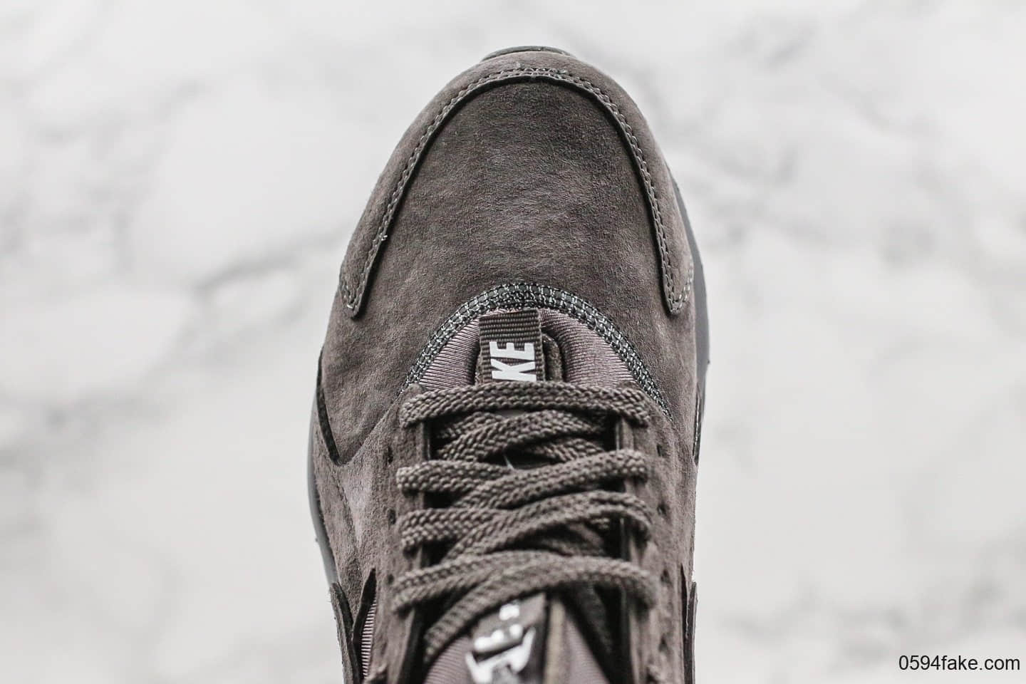 耐克Nike Air Huarache Ultra Suede纯原版本华莱士慢跑鞋麂皮棕色内置气垫原盒原标双层海玻璃鞋垫 货号:829669-556