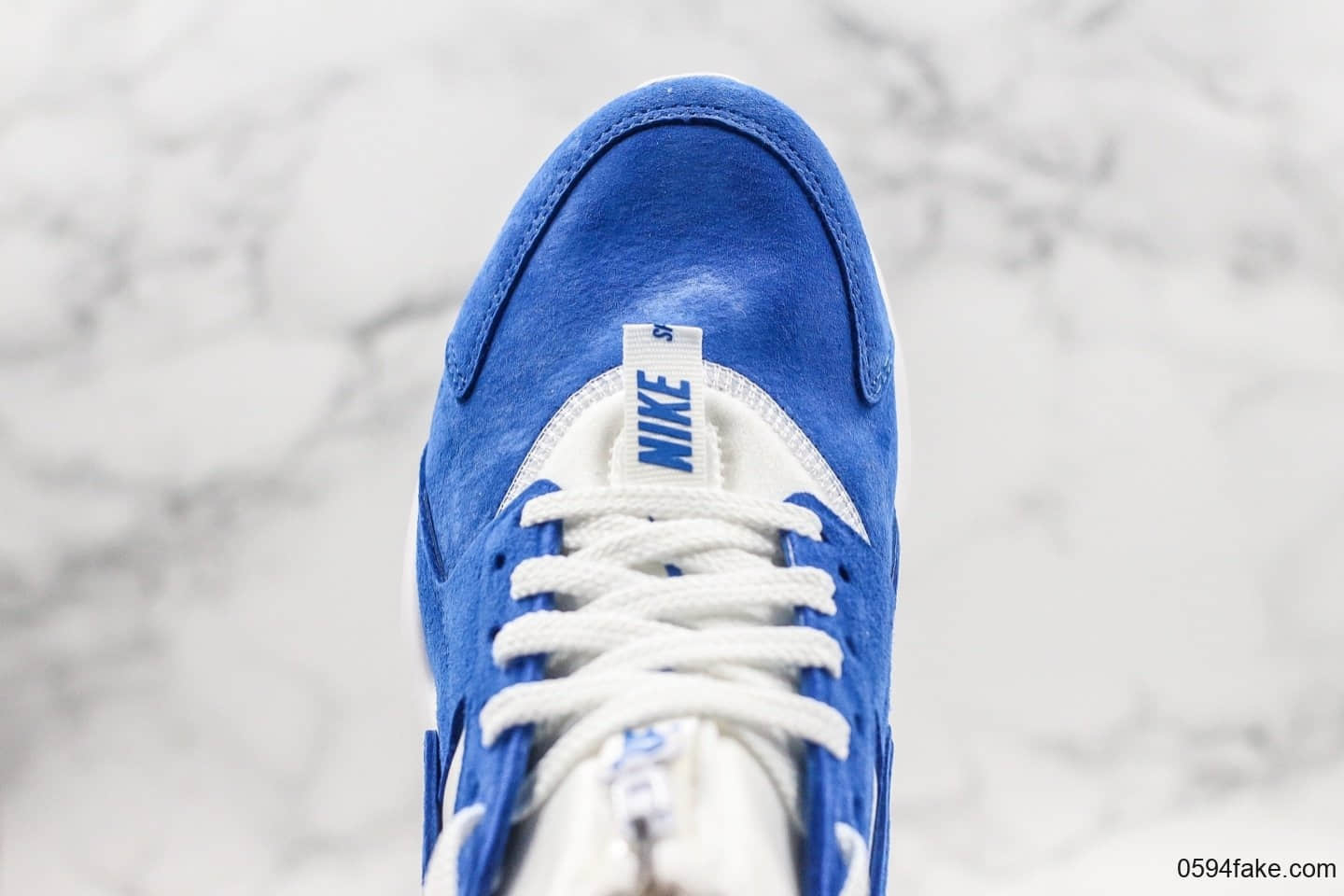 耐克Nike Air Huarache Ultra Suede纯原华莱士慢跑鞋麂皮蓝白色内置气垫全麂皮鞋面材质原盒原标 货号:829669-884
