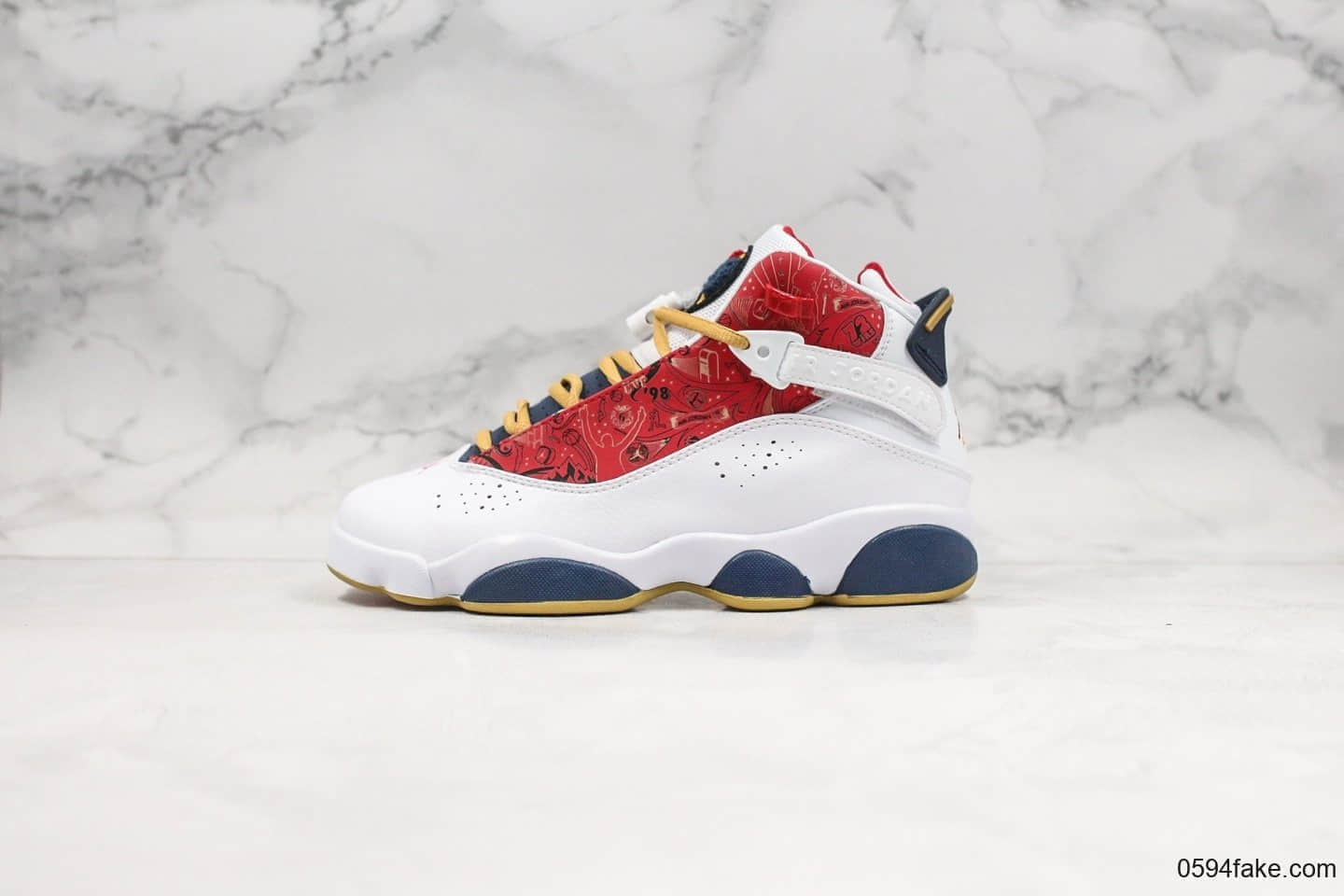 乔丹Air Jordan 6 rings super red 93纯原版本六冠王公牛中国红稀有复古配色原档案数据开发原盒原标 (ID:26799) - 图片1