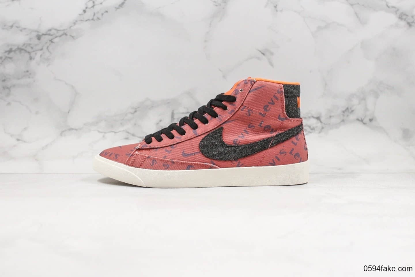 耐克Nike Blazer Mid x Levi’s Strauss公司级版本李维斯联名款牛仔高帮开拓者内置Zoom气垫原楦头原纸板打造 (ID:26995) - 图片1