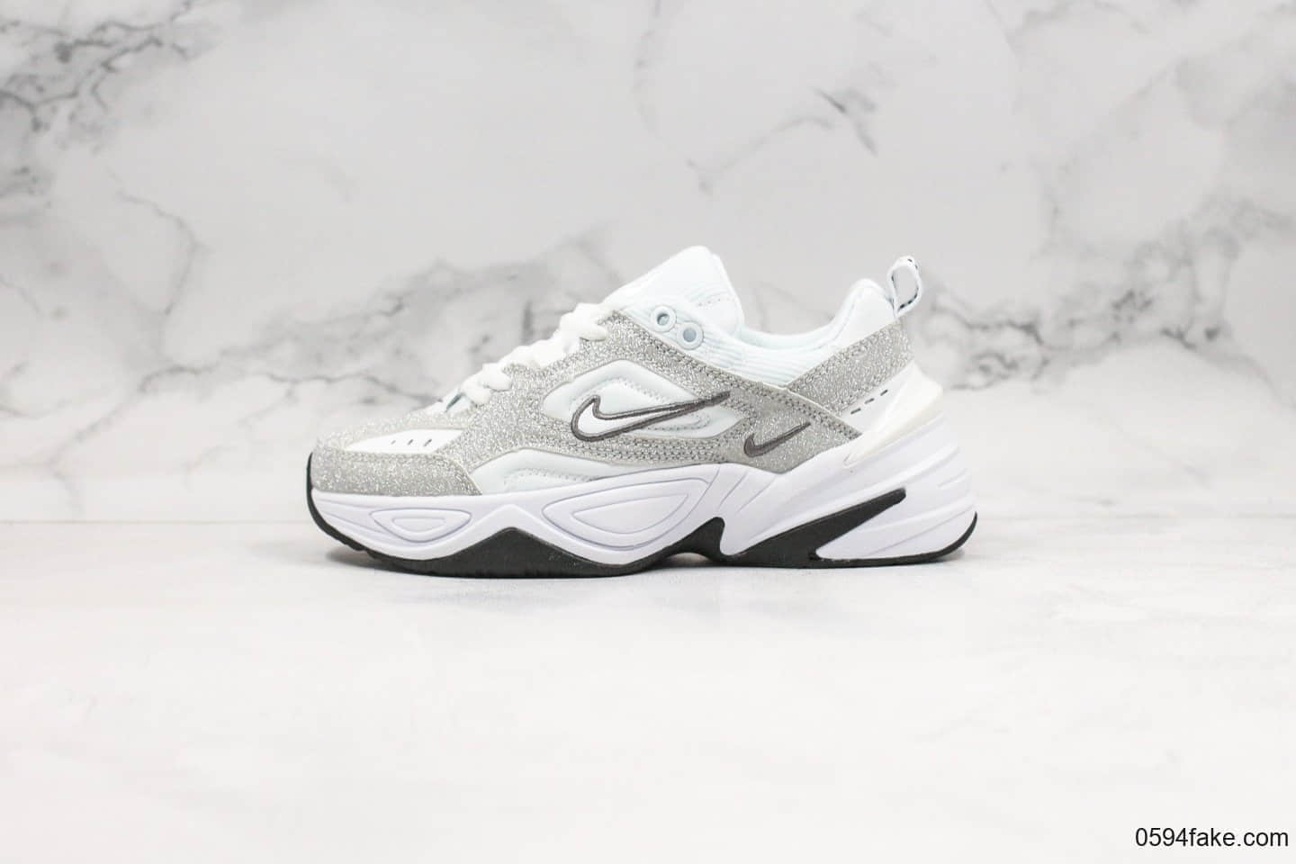 耐克Nike Air Monarch the M2K Tekno纯原版本复古潮流M2K闪银老爹鞋原盒原标原档案数据开发 货号:CJ9583-100