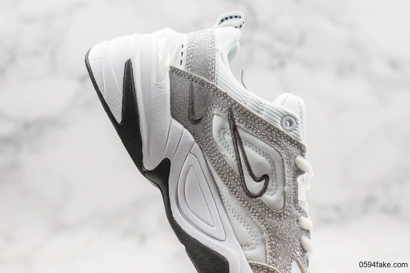 耐克Nike Air Monarch the M2K Tekno纯原版本复古潮流M2K闪银老爹鞋原盒原标原档案数据开发 货号:CJ9583-100