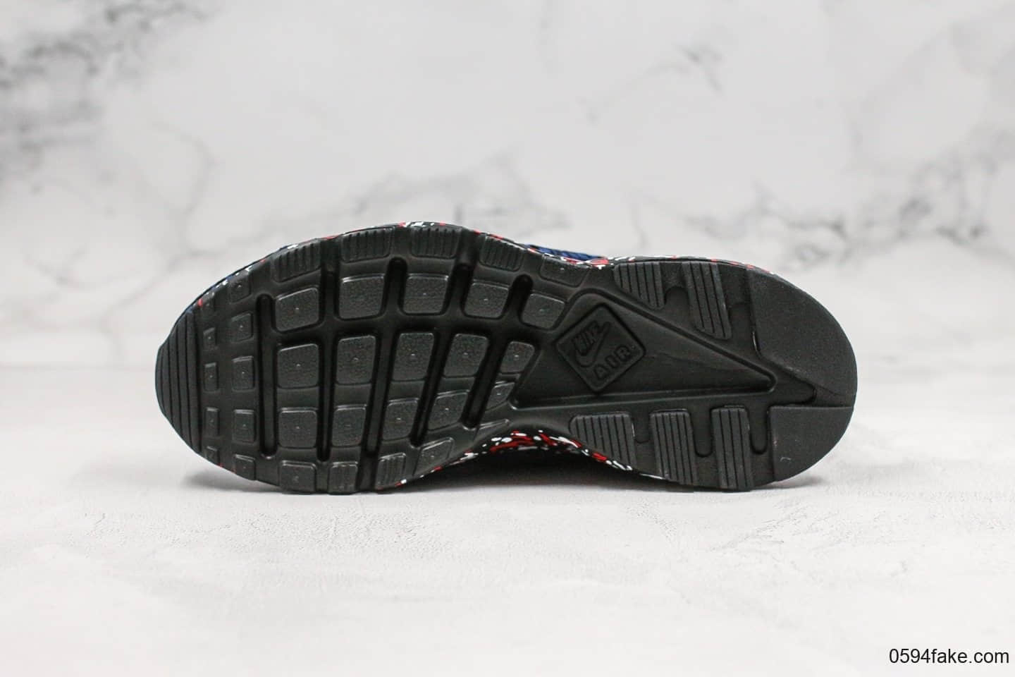 耐克Nike Air Huarache Ultra Suede纯原版本华莱士慢跑鞋篮彩配色内置气垫原盒原标原厂缓震大底 货号:829669-554