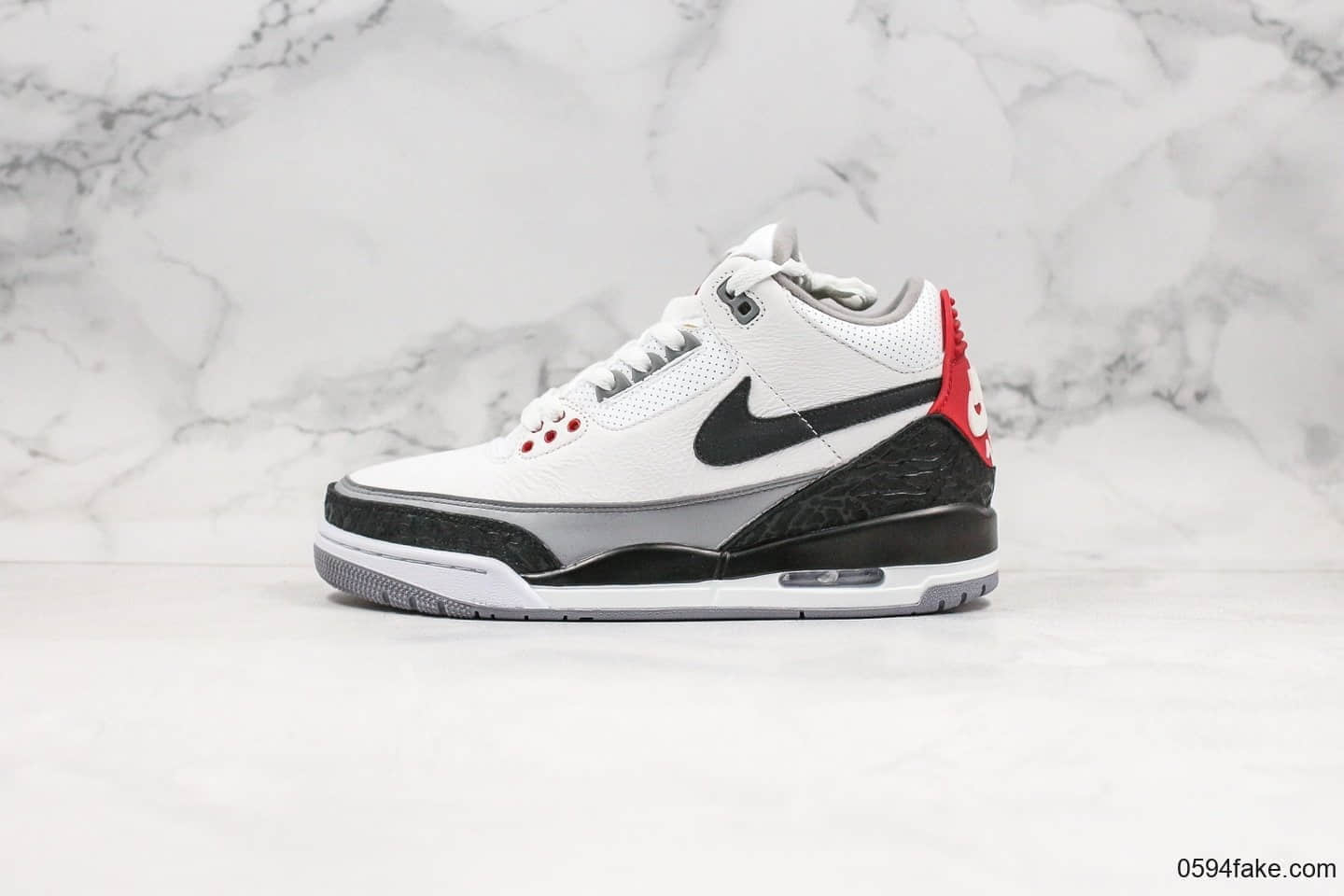 乔丹AIR JORDAN 3 Tinker NRG纯原版本手稿配色AJ3黑勾白水泥内置气垫完美鞋型正确卡色 (ID:27398) - 图片1