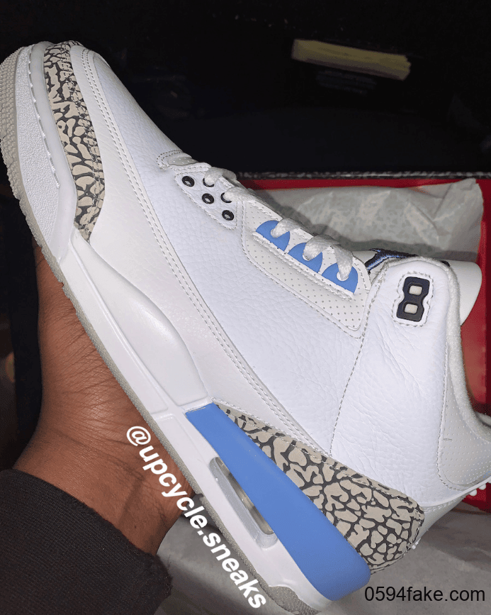 经典北卡蓝配色!AJ3“ UNC”将于3月7日发售! 货号:CT8532-104