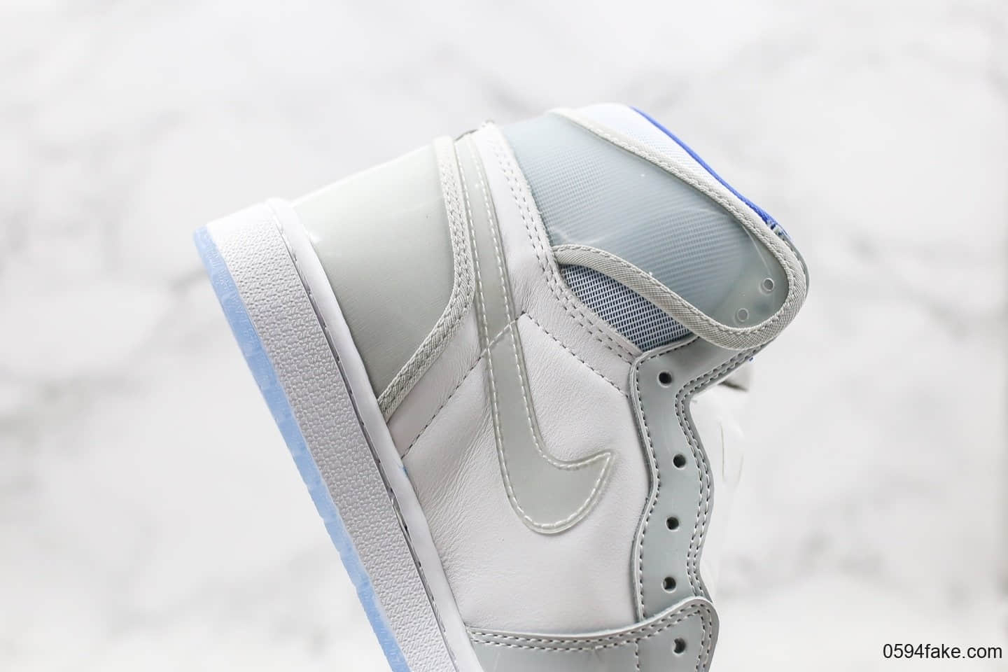 乔丹Air Jordan 1 High Zoom R2T纯原版本赛车蓝白配色AJ1原厂皮料原档案数据开发 货号:CK6637-104