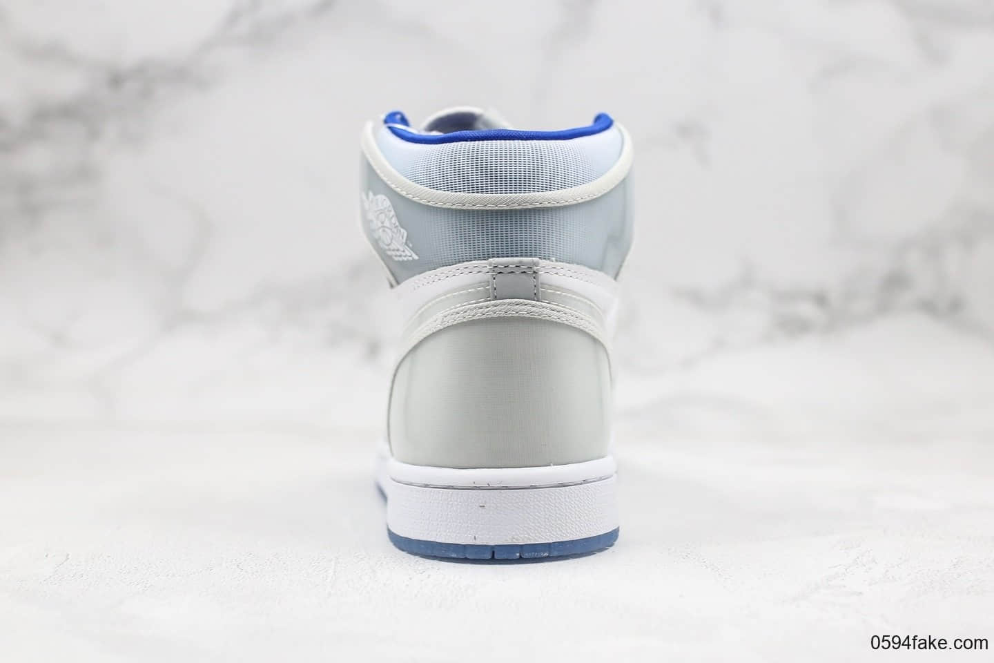 乔丹Air Jordan 1 High Zoom R2T纯原版本赛车蓝白配色AJ1原厂皮料原档案数据开发 货号:CK6637-104