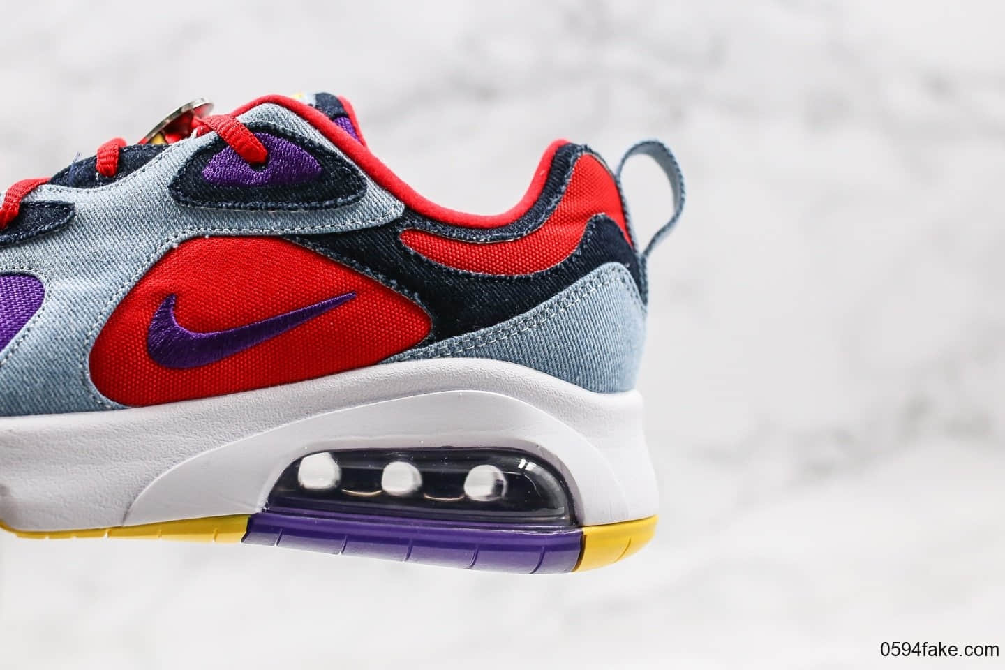 耐克Nike Air Max 200纯原版本max200气垫鞋彩虹鸳鸯牛仔蓝紫原厂内置可视气垫原盒原标 货号:CK5668-600