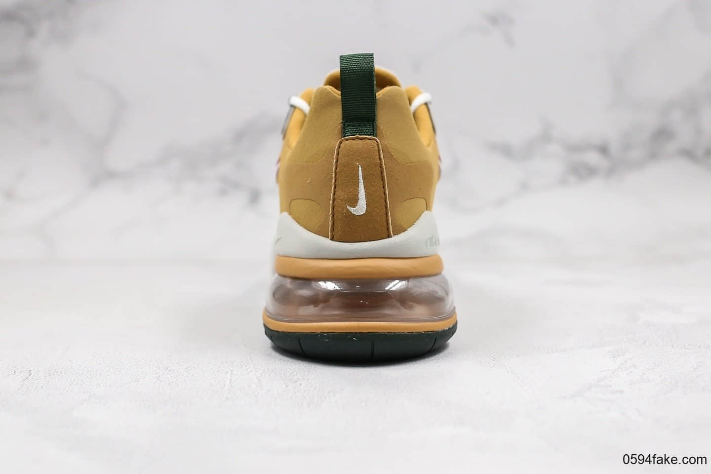 耐克Nike Air Max 270 React Bauhaus纯原版本Max270气垫鞋棕绿色内置原厂半掌气垫原楦头原纸板打造 货号:AO4971-700