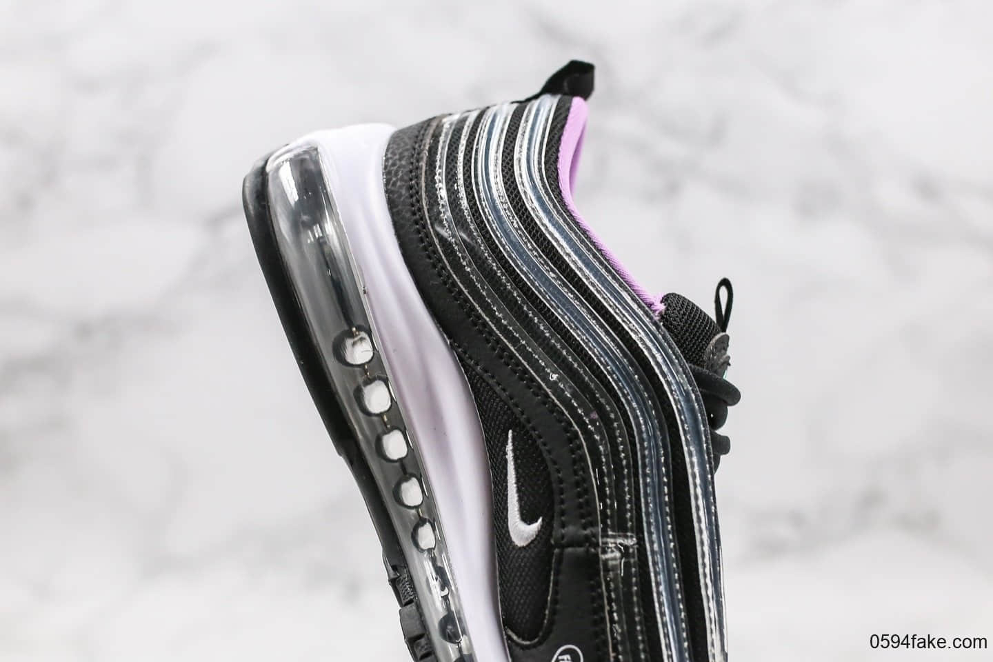 耐克Nike Air Max 97 Doernbecher纯原版本慈善限定Max 97子弹气垫鞋黑紫色内置可视全掌真气垫原盒原标 货号:BV7114-001