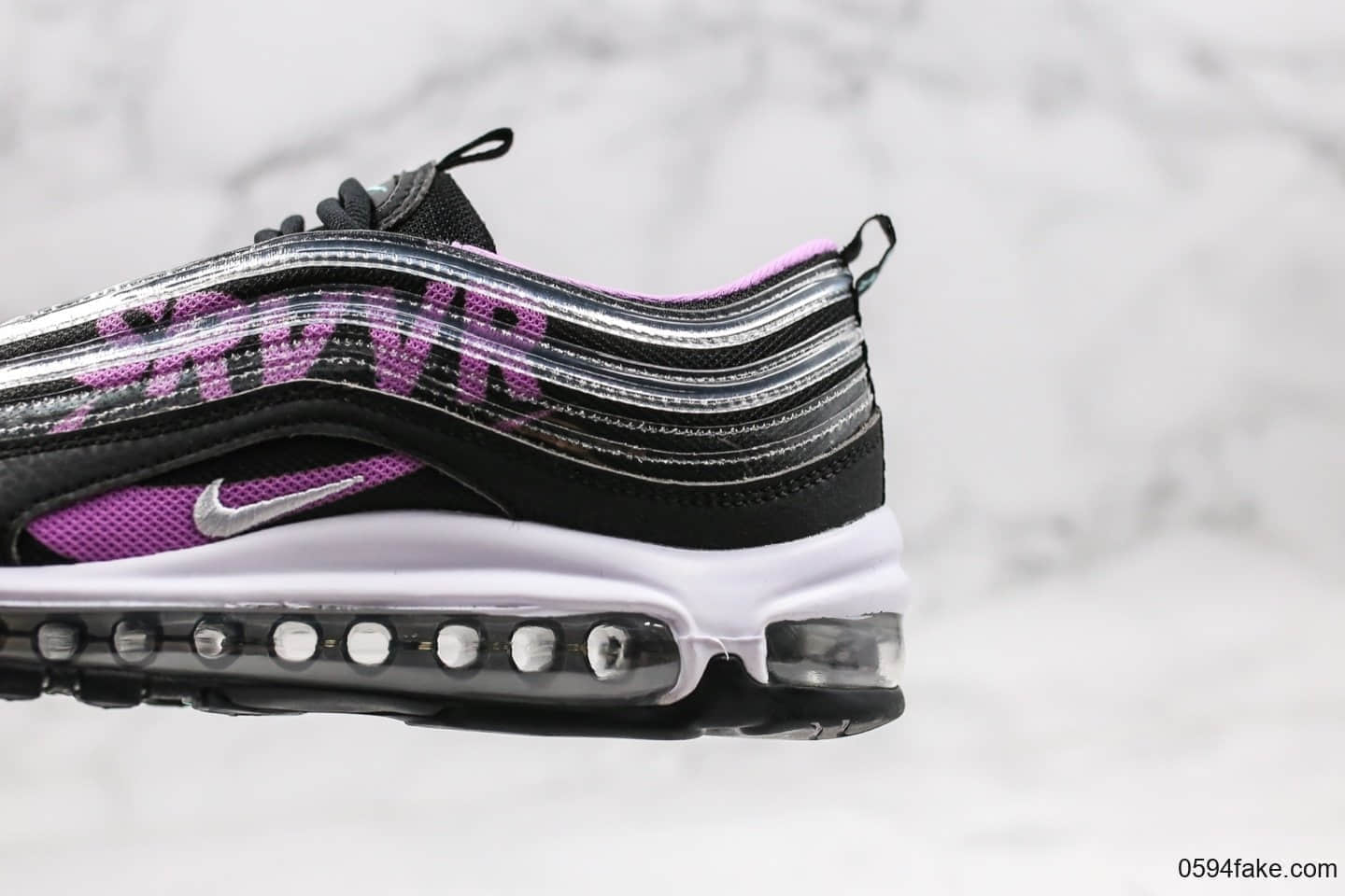 耐克Nike Air Max 97 Doernbecher纯原版本慈善限定Max 97子弹气垫鞋黑紫色内置可视全掌真气垫原盒原标 货号:BV7114-001