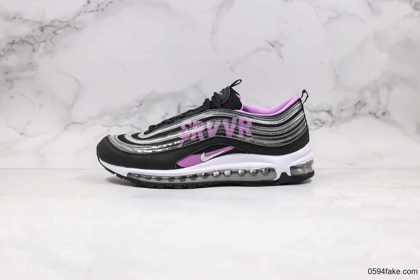 耐克Nike Air Max 97 Doernbecher纯原版本慈善限定Max 97子弹气垫鞋黑紫色内置可视全掌真气垫原盒原标 货号:BV7114-001