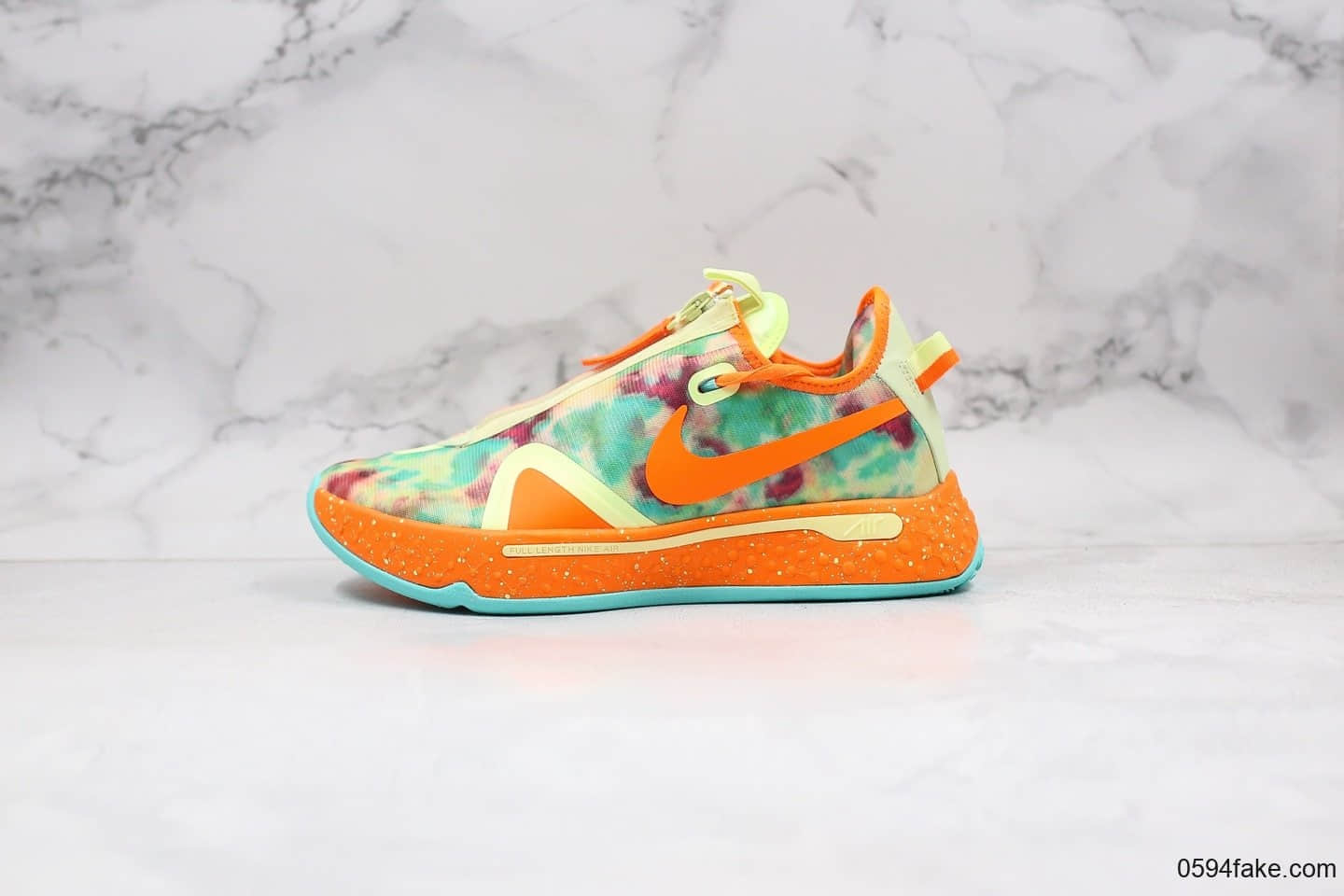 耐克Nike PG 4 EP纯原版本保罗乔治四代篮球鞋迷彩橙色内置气垫原盒原标支持实战 (ID:29214) - 图片1