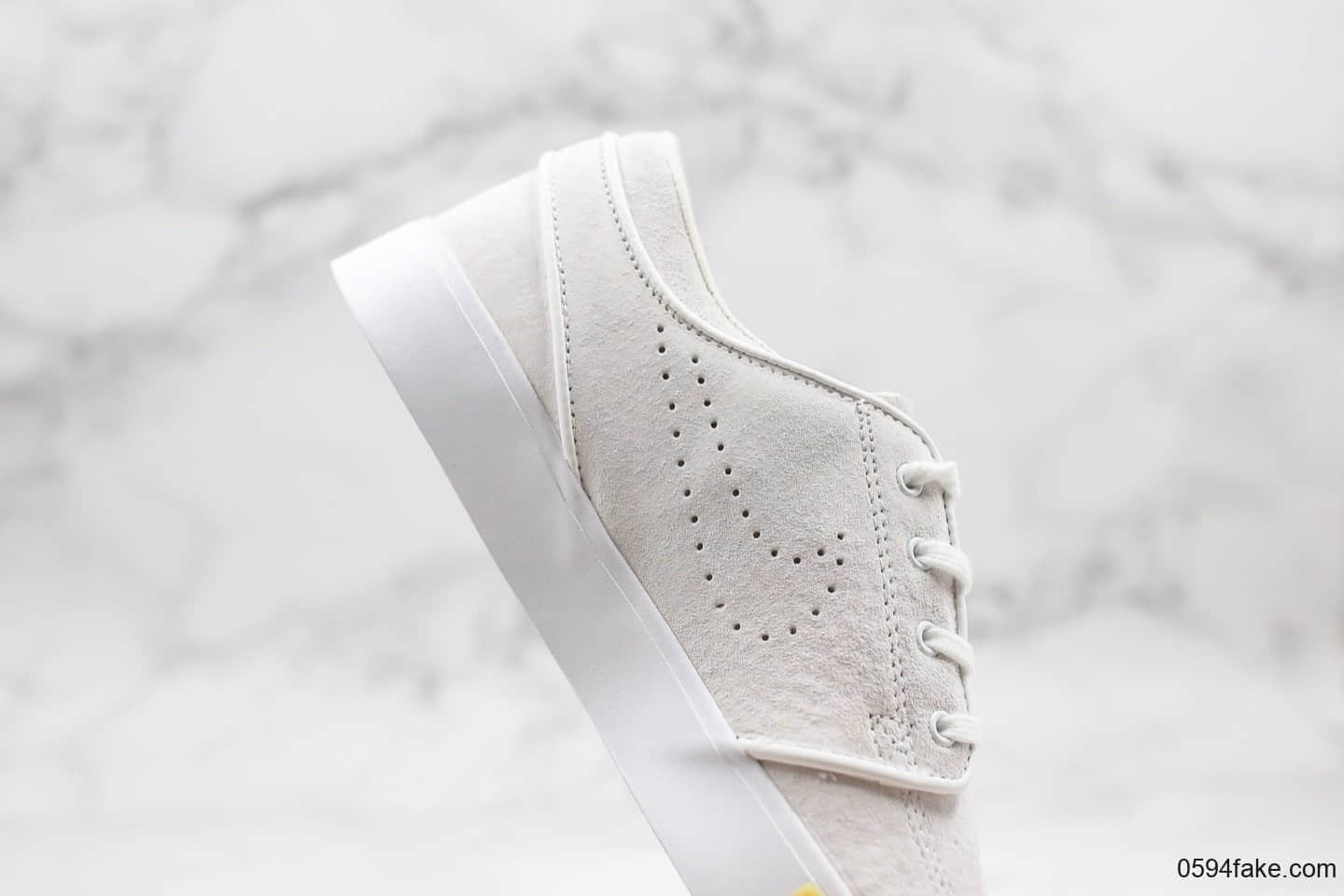 耐克Nike SB Zoom Janoski Rm公司级版本低帮SB板鞋全麂皮面料白黄色内置Zoom气垫高清洁度鞋面 货号:CD6612-109