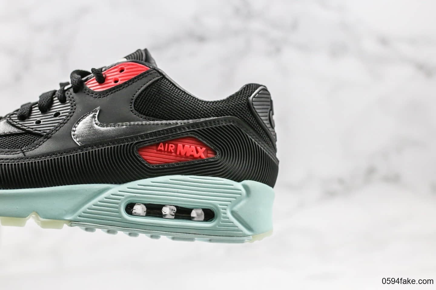 耐克Nike Air Max 90 Essential纯原版本气垫复古跑鞋黑红薄荷绿唱片配色原盒原标市售最高版本 货号:CK0902-001