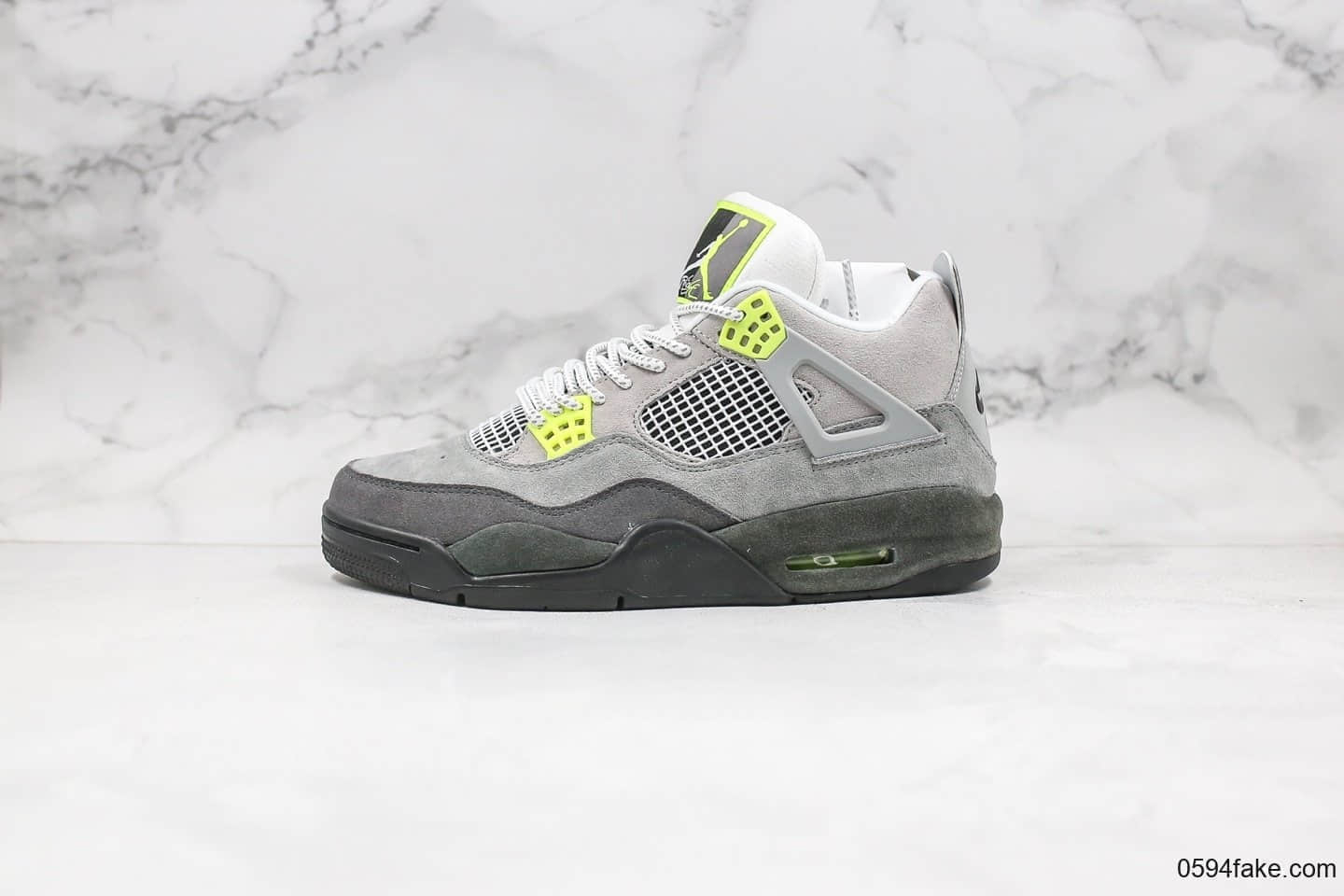 乔丹Air Jordan 4 SE“Neon”OG纯原版本AJ4实战篮球鞋霓虹灰绿配色原楦原档案开发 (ID:30258) - 图片1