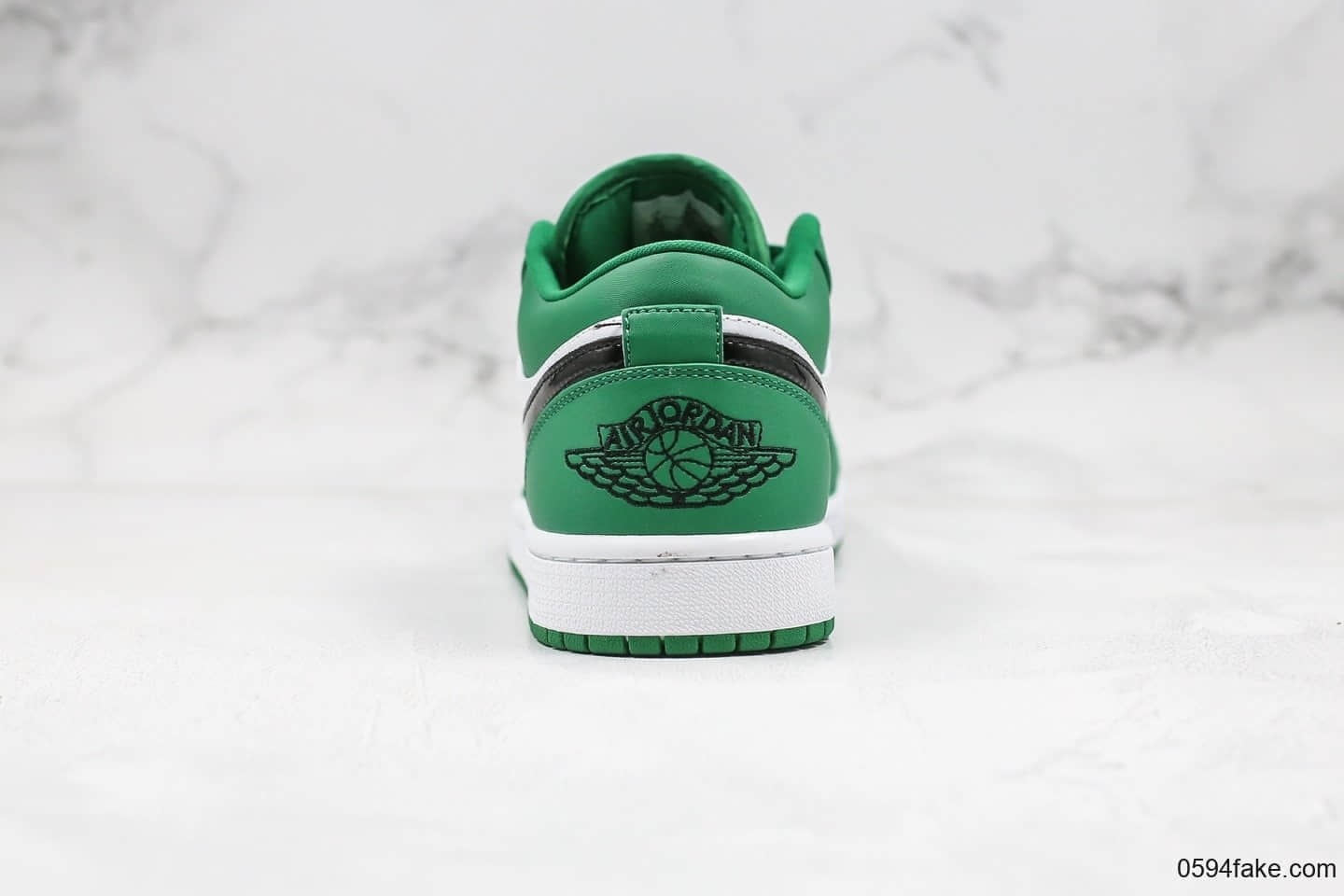 乔丹Air Jordan 1 Low纯原版本低帮AJ1小凯尔特人白绿配色头层原裁片 货号:553558-301