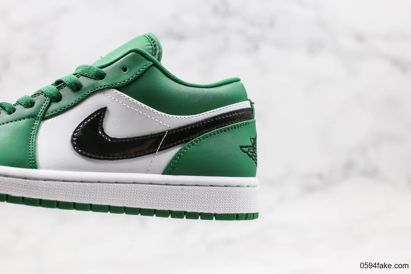 乔丹Air Jordan 1 Low纯原版本低帮AJ1小凯尔特人白绿配色头层原裁片 货号:553558-301