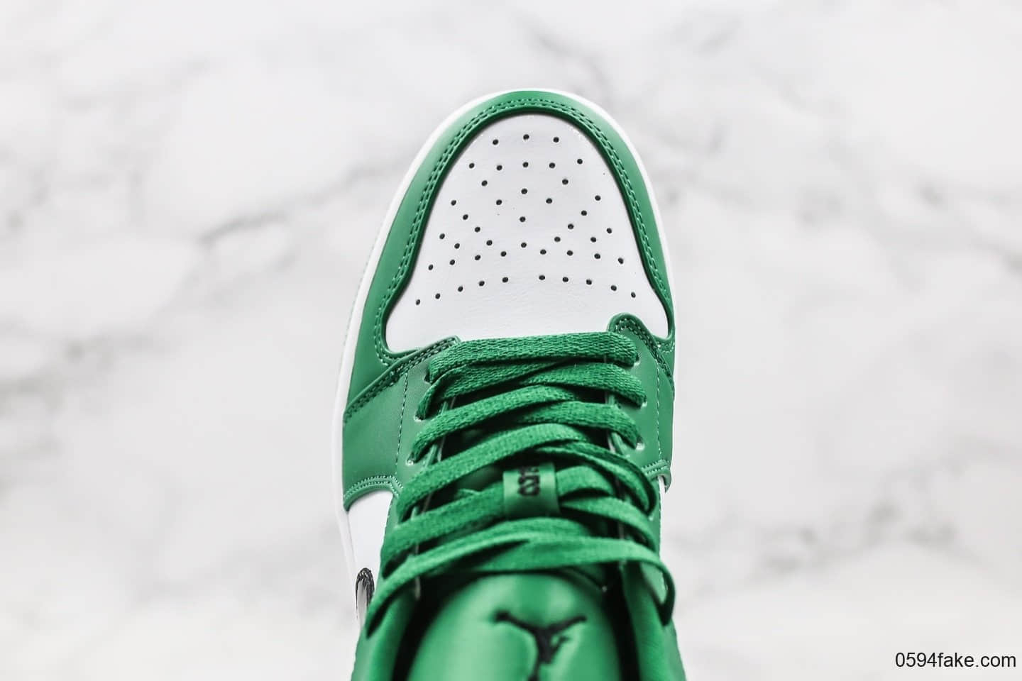 乔丹Air Jordan 1 Low纯原版本低帮AJ1小凯尔特人白绿配色头层原裁片 货号:553558-301