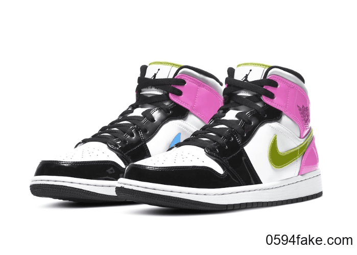 撞色漆皮+鸳鸯Swoosh！全新Air Jordan 1 Mid即将登场！ (ID:30389) - 图片1