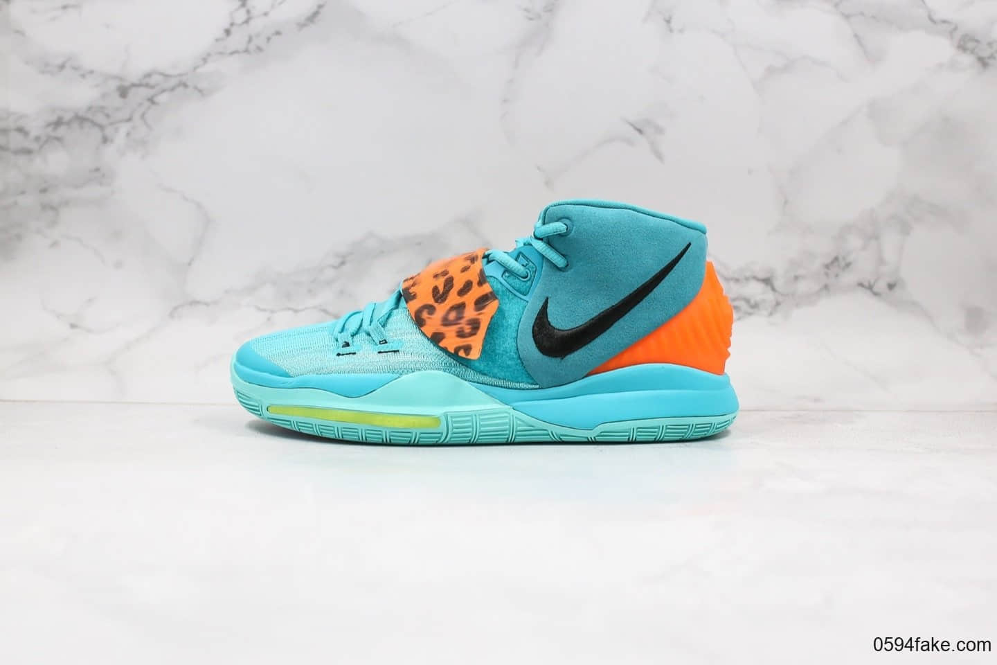 耐克Nike Kyrie 6公司级版本欧文6代篮球鞋蓝橙配色带鞋盒钢印 货号:BQ4631-300