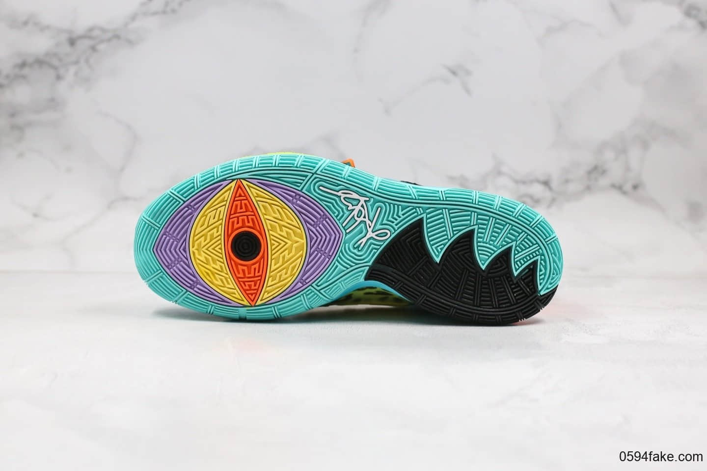 耐克Nike Kyrie 6公司级版本欧文6代篮球鞋蓝橙配色带鞋盒钢印 货号:BQ4631-300