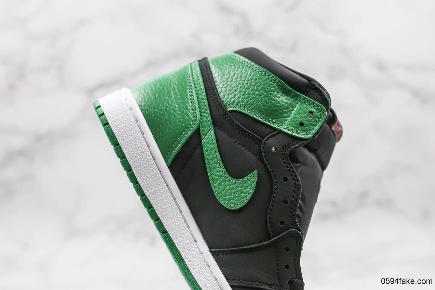 乔丹Air Jordan 1 High og纯原版本高帮AJ1新黑绿脚趾正确后跟定型工艺原盒原标 货号:555088-030