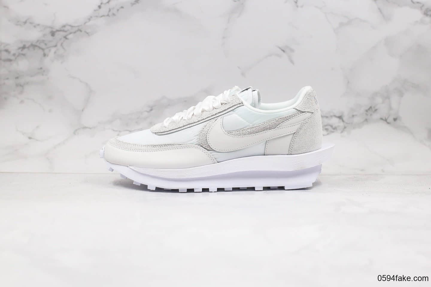 耐克NIKE LDV Waffle Grey White x SACAI纯原版本高桥盾联名款华夫鞋牛津布白色双钩原材料打造双层EVA组合大底 货号:BV0073-101